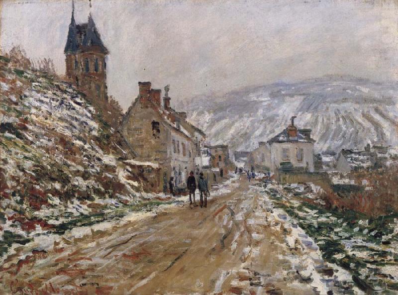 The Road in Vetheuil in Winter, Claude Monet